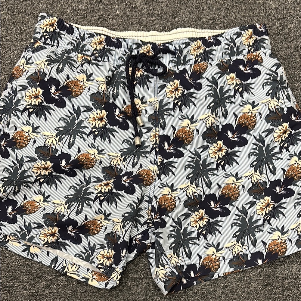 Pineapple Print Men's Swim Trunks